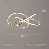 Lustre para Sala de Estar Executiva Golden Evolut - Morada Serena