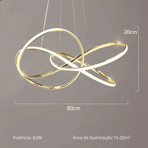 Lustre para Sala de Estar Executiva Golden Evolut - Morada Serena