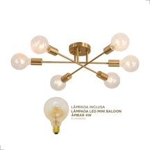 Lustre Para Sala Moderno Dourado 6 Lâmpadas | Morada Serena - Morada Serena