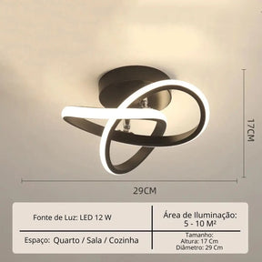 Lustre Para Sala Moderno em LED – Iluminação Sofisticada e Contemporânea - Morada Serena