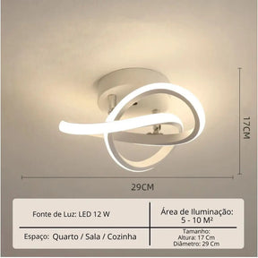 Lustre Para Sala Moderno em LED – Iluminação Sofisticada e Contemporânea - Morada Serena