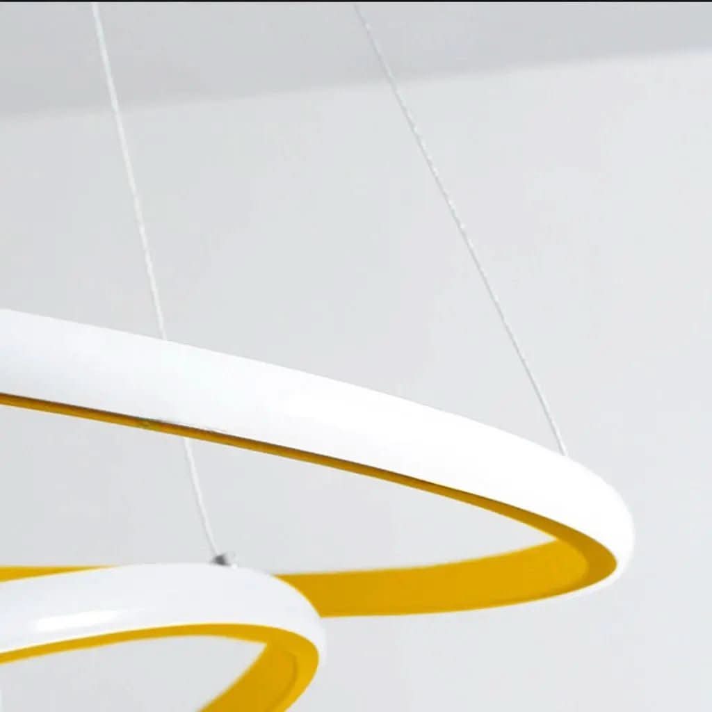 Lustre Pendente Circular Triplo em LED – Iluminação Moderna e Sofisticada - Morada Serena