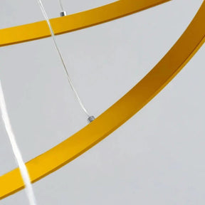 Lustre Pendente Circular Triplo em LED – Iluminação Moderna e Sofisticada - Morada Serena