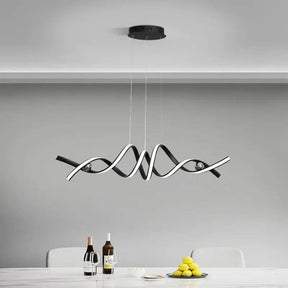 Lustre Pendente de Linear Ondas Minimalista | Design Contemporâneo e Elegante - Morada Serena