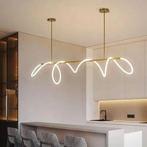 Lustre Pendente Led Moderno Para Sala | Iluminação Elegante e Funcional - Morada Serena