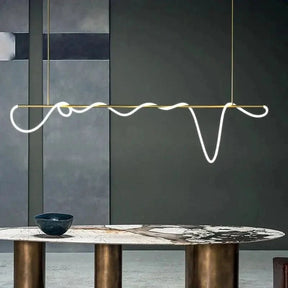 Lustre Pendente Led Moderno Para Sala | Iluminação Elegante e Funcional - Morada Serena