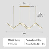 Lustre Pendente Moderno - Minimalista Premium - Morada Serena