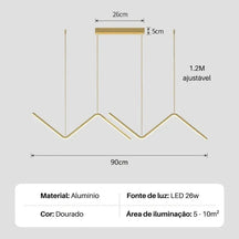Lustre Pendente Moderno - Minimalista Premium - Morada Serena