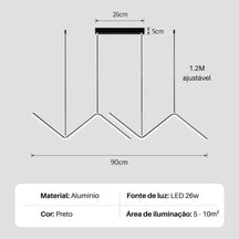 Lustre Pendente Moderno - Minimalista Premium - Morada Serena