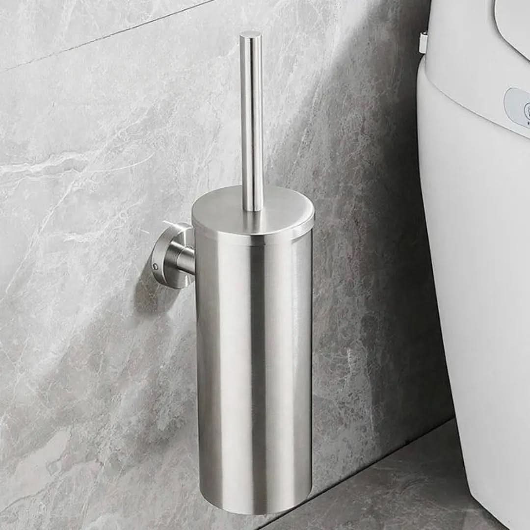 Porta Escova De Banheiro Aço Inoxidável Escovado – Elegância e Durabilidade - Morada Serena
