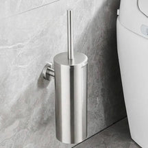 Porta Escova De Banheiro Aço Inoxidável Escovado – Elegância e Durabilidade - Morada Serena