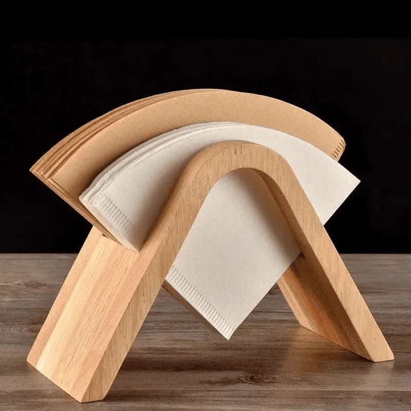 Porta - Filtro de Café de Madeira Suporte Filtro Papel | Organize Seu Café com Estilo e Praticidade - Morada Serena