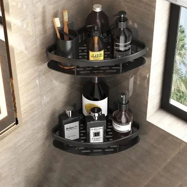 Prateleiras de Canto Banheiro Porta Shampoo em Alumínio – Organização e Praticidade - Morada Serena