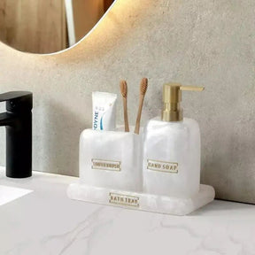 Saboneteira Kit Banheiro Lavabo Conjunto de Banheiro 3 Peças - Organize Seu Banheiro com Estilo - Morada Serena