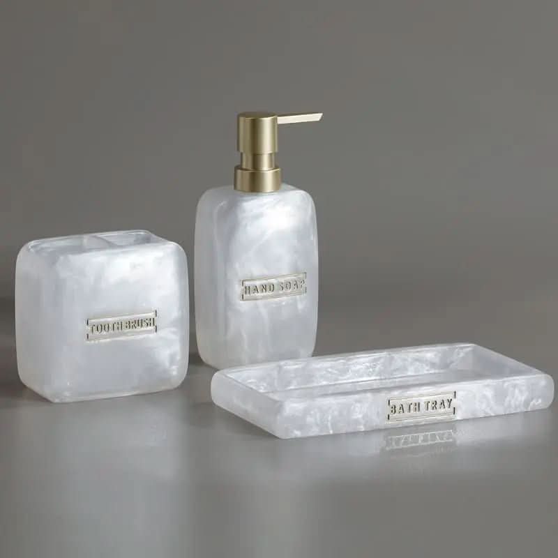 Saboneteira Kit Banheiro Lavabo Conjunto de Banheiro 3 Peças - Organize Seu Banheiro com Estilo - Morada Serena