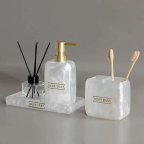 Saboneteira Kit Banheiro Lavabo Conjunto de Banheiro 3 Peças - Organize Seu Banheiro com Estilo - Morada Serena