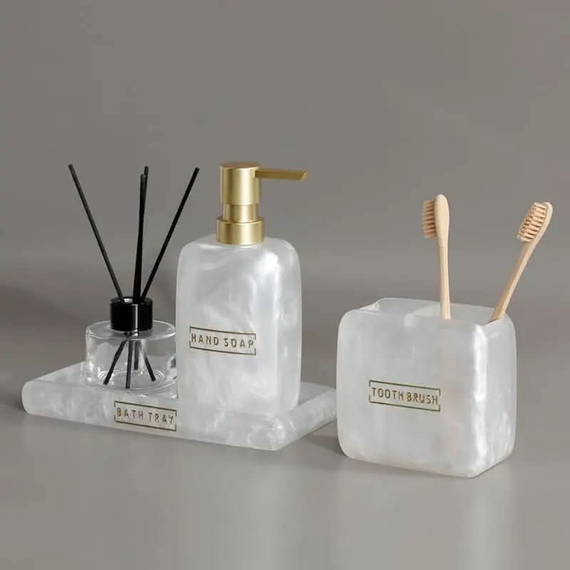 Saboneteira Kit Banheiro Lavabo Conjunto de Banheiro 3 Peças - Organize Seu Banheiro com Estilo - Morada Serena