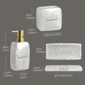 Saboneteira Kit Banheiro Lavabo Conjunto de Banheiro 3 Peças - Organize Seu Banheiro com Estilo - Morada Serena