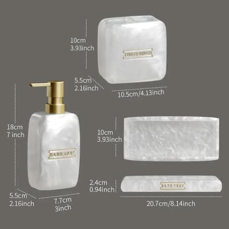 Saboneteira Kit Banheiro Lavabo Conjunto de Banheiro 3 Peças - Organize Seu Banheiro com Estilo - Morada Serena