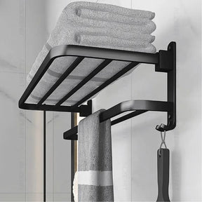 Toalheiro Para Banheiro Duplo Preto Matte | Design Moderno e Funcional para Seu Banheiro - Morada Serena