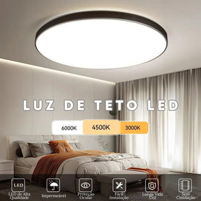 Luminária de Teto Plafon Led Sobrepor Redondo Moderno | Morada Serena - Morada Serena