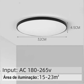 Luminária de Teto Plafon Led Sobrepor Redondo Moderno | Morada Serena - Morada Serena