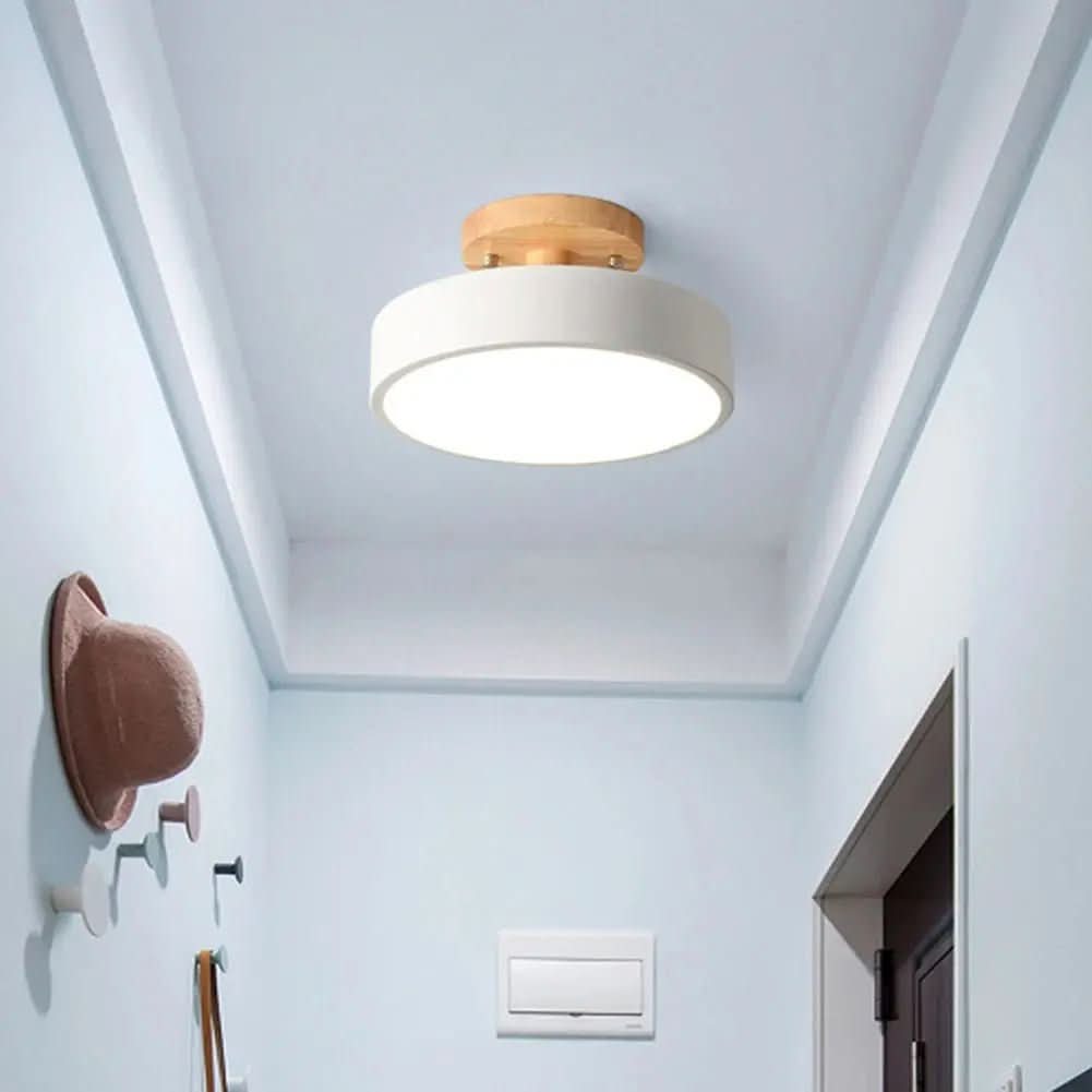 Luminária Led Estilo Nórdico Redondo Plafon de Teto - Ilumine Sua Casa com Design Sofisticado - Morada Serena