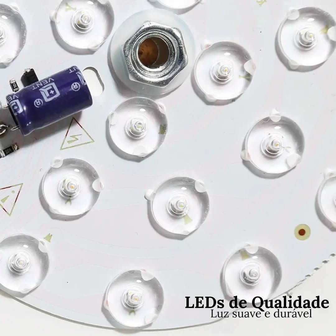 Luminária Led Estilo Nórdico Redondo Plafon de Teto - Ilumine Sua Casa com Design Sofisticado - Morada Serena