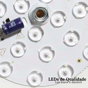 Luminária Led Estilo Nórdico Redondo Plafon de Teto - Ilumine Sua Casa com Design Sofisticado - Morada Serena