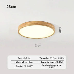 Luminária Led Redondo Moderno Plafon de Teto - Ilumine Seu Ambiente com Elegância - Morada Serena