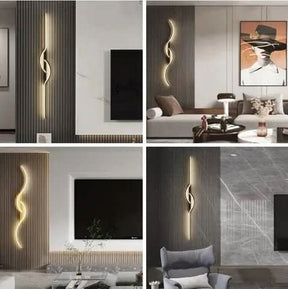 Arandela Onda Dupla de Parede Interna - Ilumine Seu Espaço com Elegância e Estilo - Morada Serena