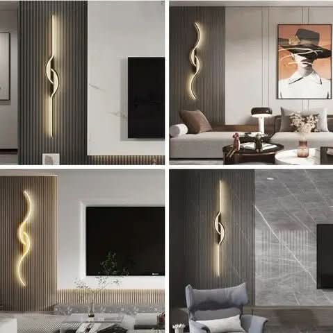Arandela Onda Dupla de Parede Interna - Ilumine Seu Espaço com Elegância e Estilo - Morada Serena