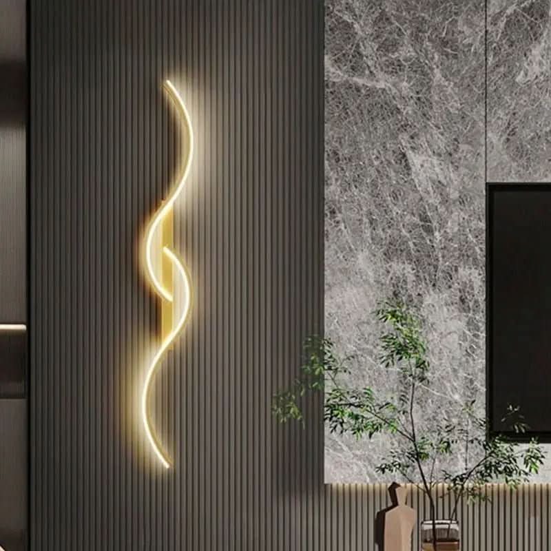 Arandela Onda Dupla de Parede Interna - Ilumine Seu Espaço com Elegância e Estilo - Morada Serena