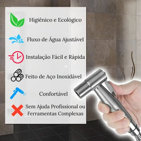 Ducha Higiênica Para Banheiro Modelo Cromado - Morada Serena