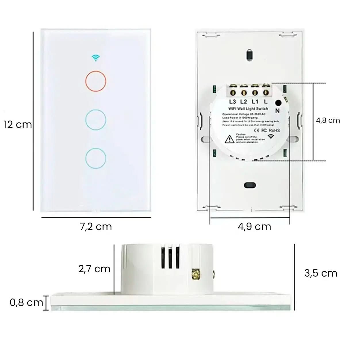 Interruptor Touch Inteligente Wifi - Morada Serena
