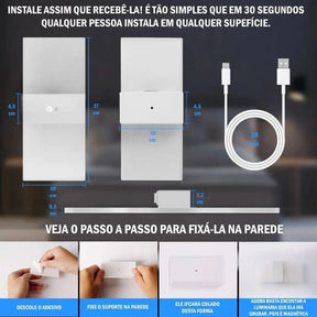 Arandela De Parede Transparente Com Sensor De Movimento – Segurança e Modernidade - Morada Serena