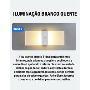 Arandela De Parede Transparente Com Sensor De Movimento – Segurança e Modernidade - Morada Serena