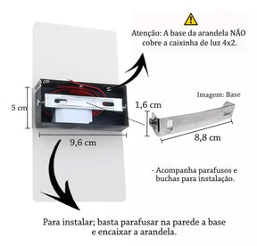 Arandela De Parede Transparente Com Sensor De Movimento – Segurança e Modernidade - Morada Serena