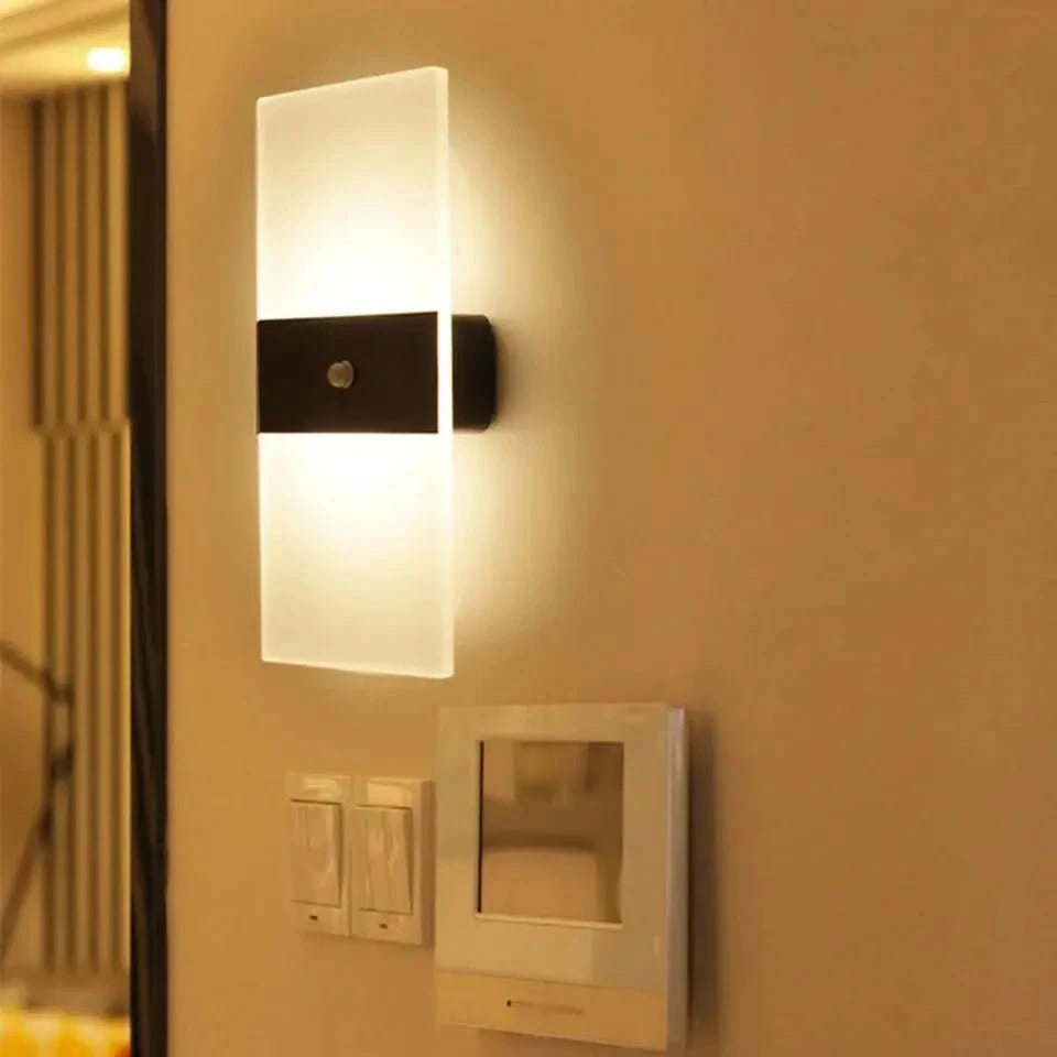 Arandela De Parede Transparente Com Sensor De Movimento – Segurança e Modernidade - Morada Serena