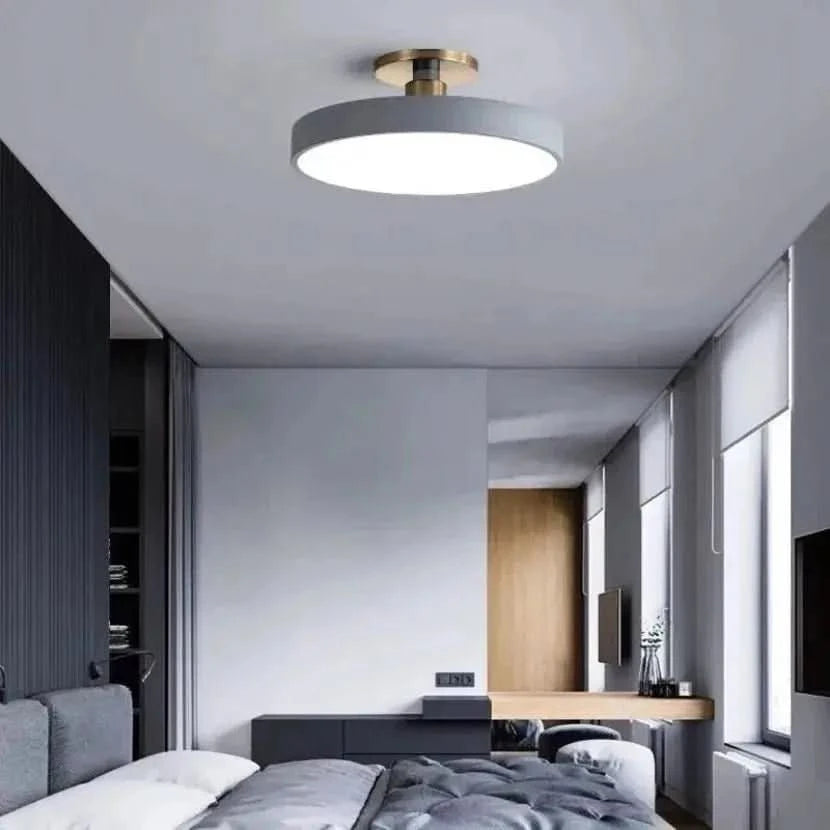 Plafon De Led Redondo Sobrepor Modelo Nórdico – Iluminação Moderna e Eficiente - Morada Serena