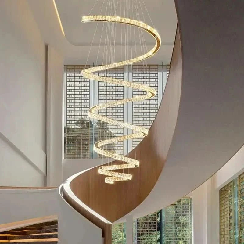 Lustre Circular Cristal Moderno Pendente Para Sala De Jantar - Morada Serena