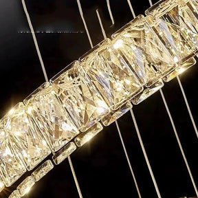 Lustre Circular Cristal Moderno Pendente Para Sala De Jantar - Morada Serena
