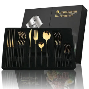 Conjunto De Talheres Aço Inoxidável 24pcs - Morada Serena