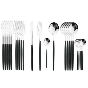 Conjunto De Talheres Aço Inoxidável 24pcs - Morada Serena