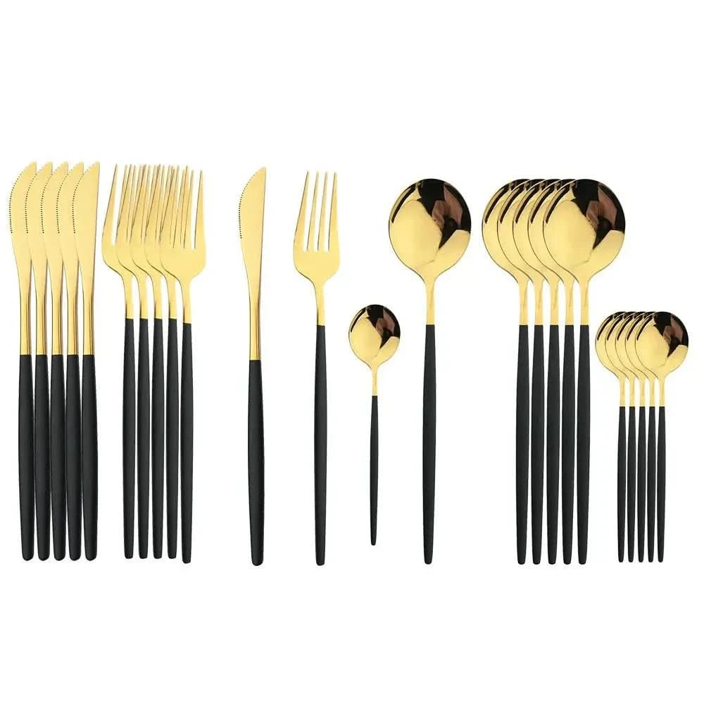 Conjunto De Talheres Aço Inoxidável 24pcs - Morada Serena