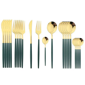 Conjunto De Talheres Aço Inoxidável 24pcs - Morada Serena