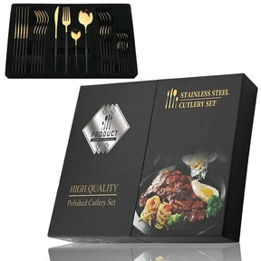 Conjunto De Talheres Aço Inoxidável 24pcs - Morada Serena