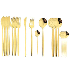 Conjunto De Talheres Aço Inoxidável 24pcs - Morada Serena