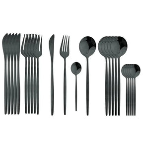 Conjunto De Talheres Aço Inoxidável 24pcs - Morada Serena