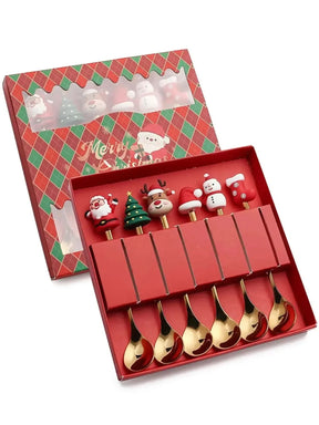 Jogo De Talheres Dourado Aço Inoxidável Especial Natal - Morada Serena